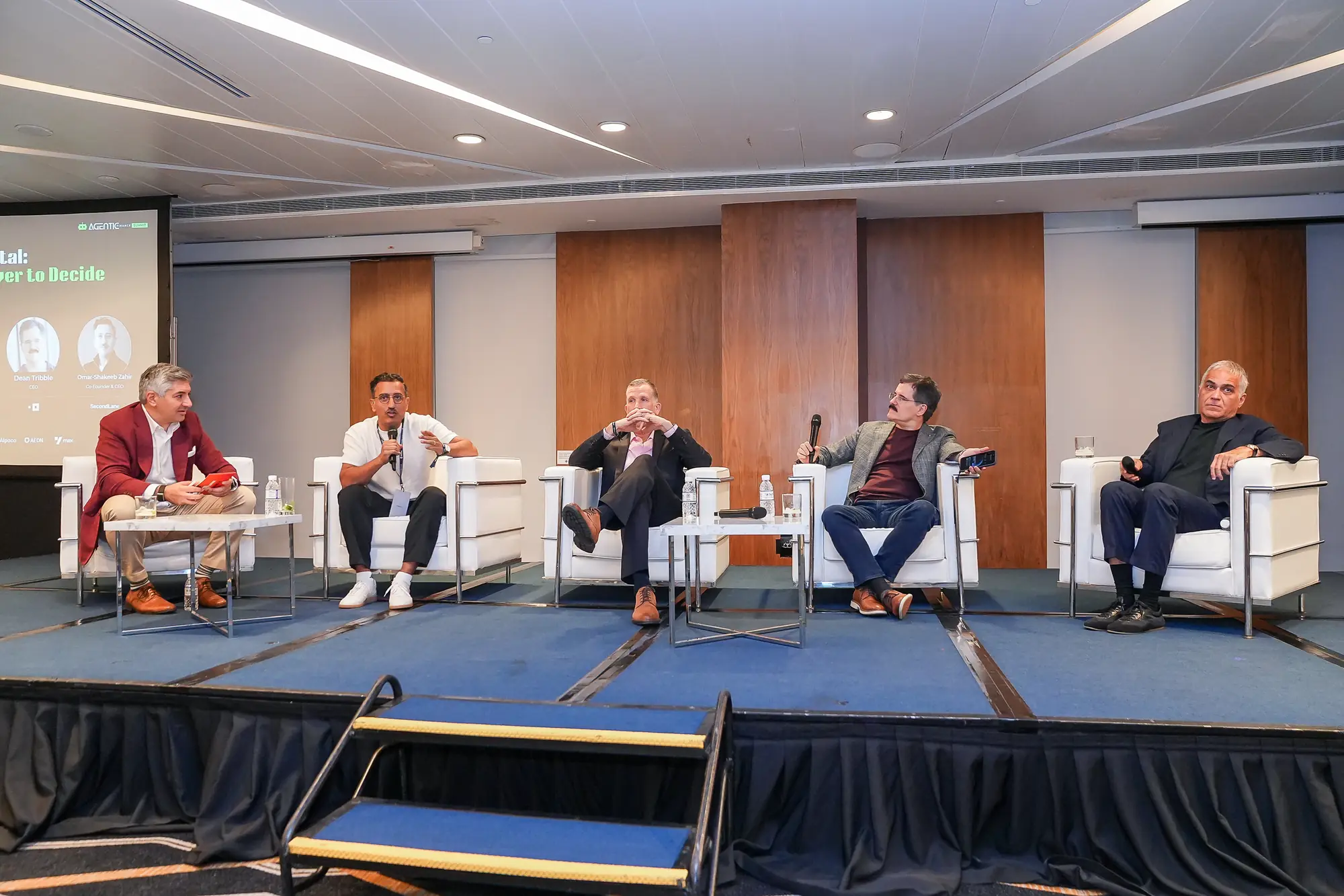 The five-strong Agentic Capital panel on the Singapore stage