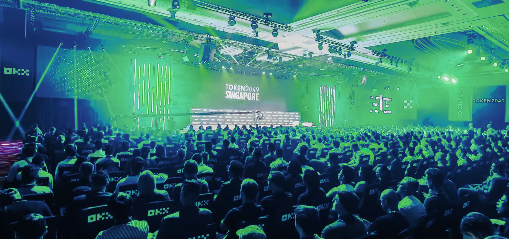 The main stage at TOKEN2049 Singapore, Marina Bay Sands